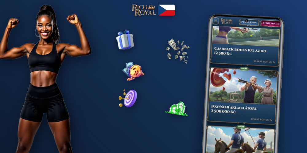 Pokladna Rich Royal se zvýrazněným polem pro zadání promo kódu RICSTAR150