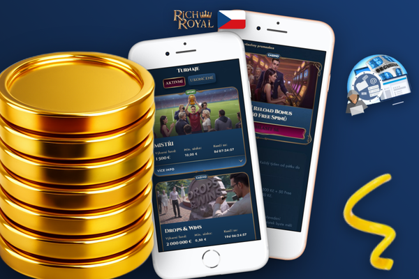 Registrační formulář Rich Royal s rozbaleným polem pro promo kód RICSTAR150