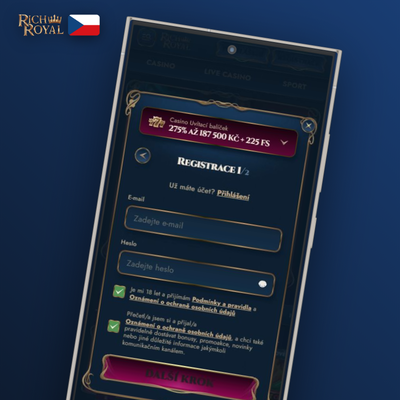 Rychlá e-mailová registrace v Rich Royal Casino za pouhé minuty